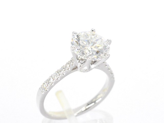 Witgouden ring met een diamant van 3.00 carat - afbeelding 8 van  13