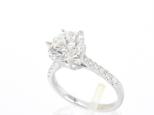 Witgouden ring met een diamant van 3.00 carat - afbeelding 7 van  13