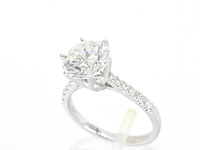 Witgouden ring met een diamant van 3.00 carat - afbeelding 7 van  13