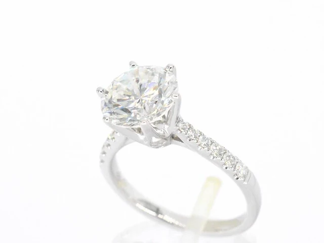 Witgouden ring met een diamant van 3.00 carat - afbeelding 7 van  13