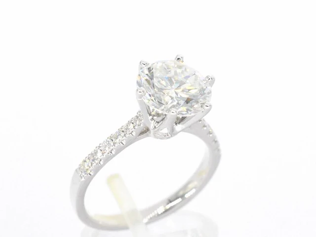 Witgouden ring met een diamant van 3.00 carat - afbeelding 8 van  13