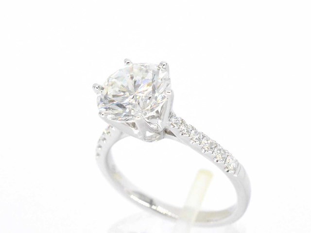 Witgouden ring met een diamant van 4.00 carat - afbeelding 5 van  10
