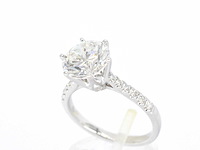 Witgouden ring met een diamant van 4.00 carat - afbeelding 5 van  10