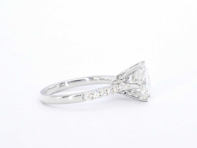 Witgouden ring met een diamant van 4.00 carat - afbeelding 6 van  10