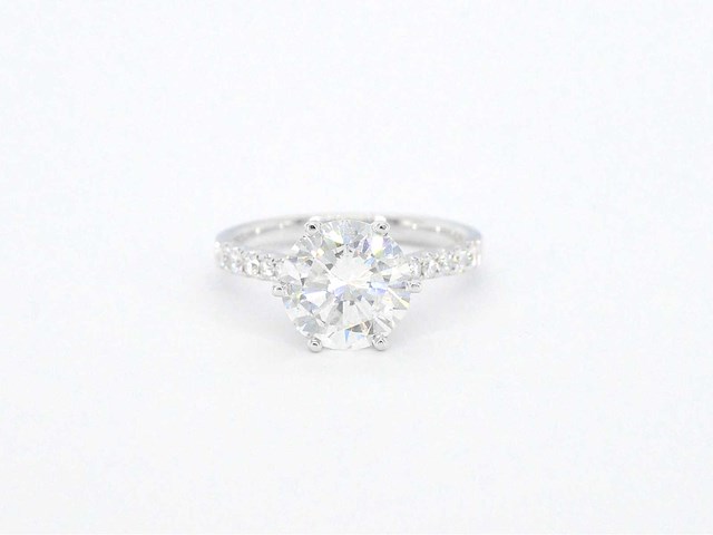 Witgouden ring met een diamant van 4.00 carat - afbeelding 7 van  10