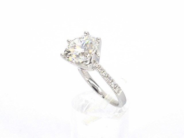 Witgouden ring met een diamant van 5.00 carat - afbeelding 6 van  11