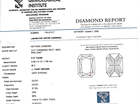 Witgouden ring met een grote natuurlijke diamant van 5.07 carat en natuurlijke briljant geslepen diamanten - afbeelding 3 van  7