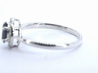 Witgouden ring met een grote zwarte diamant en natuurlijke witte diamanten - afbeelding 7 van  9