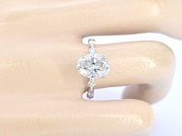 Witgouden ring met een ovale diamant van 3.00 carat - afbeelding 4 van  11