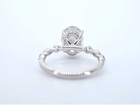 Witgouden ring met een ovale diamant van 3.00 carat - afbeelding 9 van  11