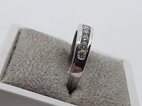 Witgouden ring met een railzetting, 18 karaats - afbeelding 11 van  13