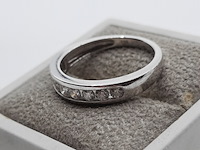 Witgouden ring met een railzetting, 18 karaats - afbeelding 13 van  13