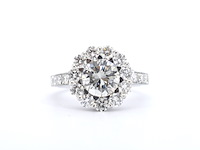 Witgouden ring met grote diamanten - afbeelding 6 van  10