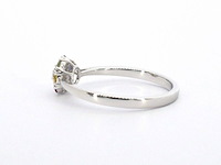 Witgouden ring met natuurlijke diamant en saffieren - afbeelding 6 van  11