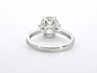 Witgouden ring met natuurlijke diamanten en een grote briljant geslepen diamant van 2.25 carat - afbeelding 6 van  10