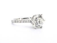 Witgouden ring met natuurlijke diamanten en een grote briljant geslepen diamant van 2.25 carat - afbeelding 8 van  10