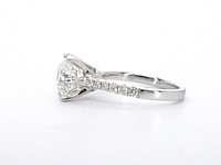 Witgouden ring met natuurlijke diamanten en een grote briljant geslepen diamant van 2.25 carat - afbeelding 9 van  10