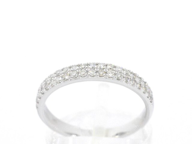 Witgouden ring met natuurlijke diamanten - afbeelding 1 van  11