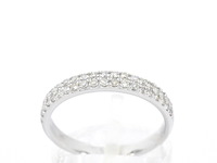 Witgouden ring met natuurlijke diamanten - afbeelding 1 van  11