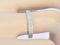 Witgouden ring met natuurlijke diamanten - afbeelding 4 van  11
