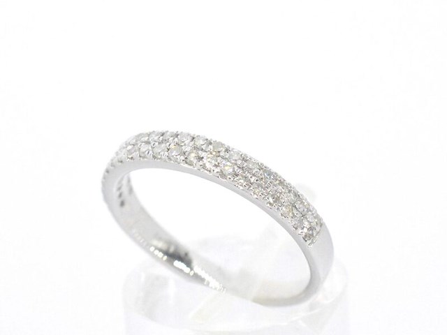 Witgouden ring met natuurlijke diamanten - afbeelding 5 van  11