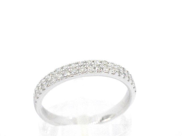 Witgouden ring met natuurlijke diamanten - afbeelding 6 van  11