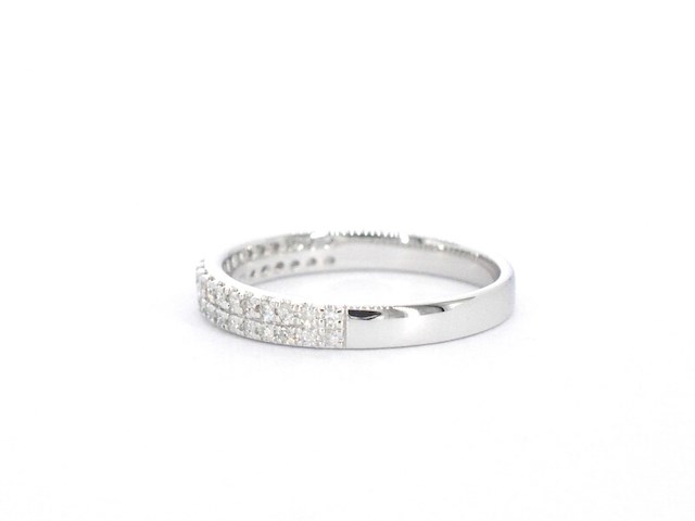 Witgouden ring met natuurlijke diamanten - afbeelding 7 van  11