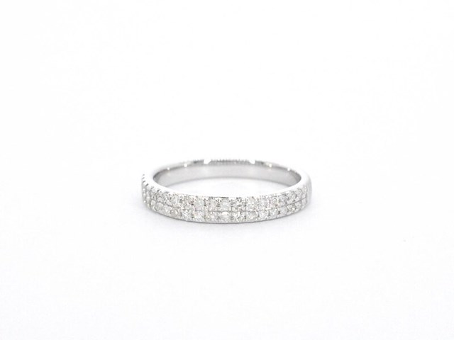 Witgouden ring met natuurlijke diamanten - afbeelding 8 van  11
