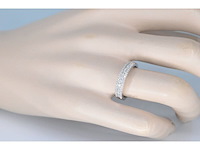 Witgouden ring met natuurlijke diamanten - afbeelding 2 van  8