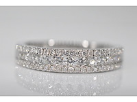 Witgouden ring met natuurlijke diamanten - afbeelding 6 van  8