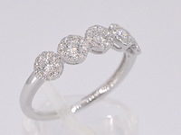 Witgouden ring met natuurlijke diamanten - afbeelding 6 van  10