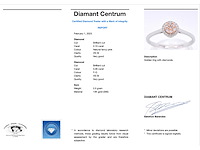 Witgouden ring met natuurlijke roze en witte diamant - afbeelding 4 van  10