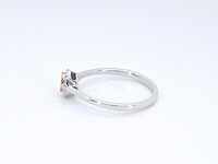 Witgouden ring met natuurlijke roze en witte diamant - afbeelding 7 van  10