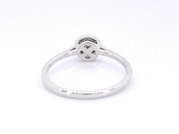 Witgouden ring met natuurlijke roze en witte diamant - afbeelding 9 van  10