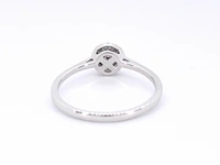Witgouden ring met natuurlijke roze en witte diamant - afbeelding 7 van  8