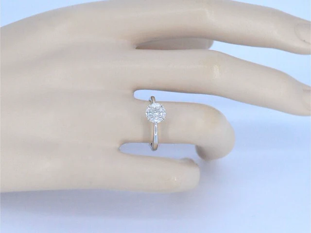 Witgouden ring met prinses en marquise geslepen natuurlijke diamanten - afbeelding 5 van  11