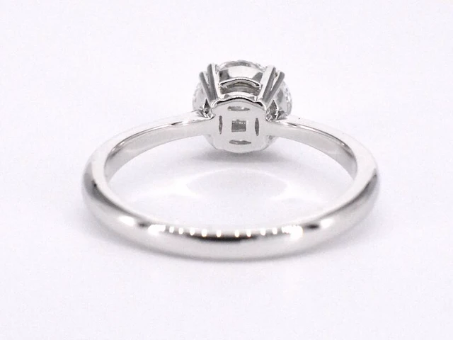 Witgouden ring met prinses en marquise geslepen natuurlijke diamanten - afbeelding 9 van  11