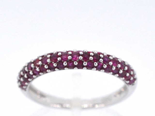 Witgouden ring met robijnen - afbeelding 1 van  10