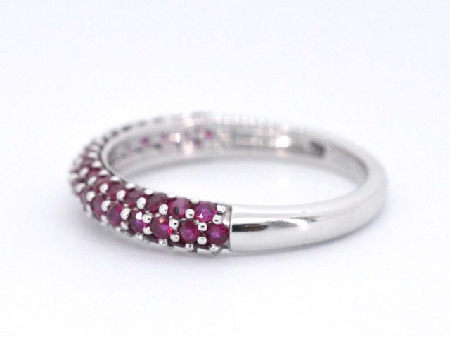 Witgouden ring met robijnen - afbeelding 6 van  10