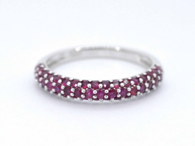 Witgouden ring met robijnen - afbeelding 7 van  10