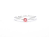 Witgouden ring met roze diamant - afbeelding 7 van  10
