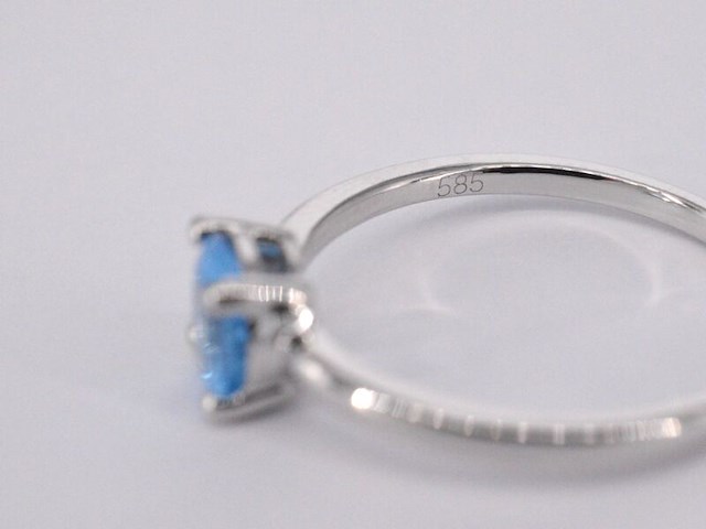 Witgouden ring met topaas - afbeelding 10 van  11