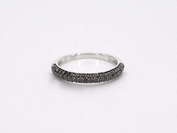 Witgouden ring met zwarte briljant diamanten - afbeelding 8 van  10