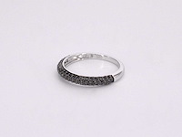 Witgouden ring met zwarte briljant diamanten - afbeelding 10 van  10