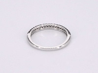 Witgouden ring met zwarte briljanten diamanten - afbeelding 8 van  10