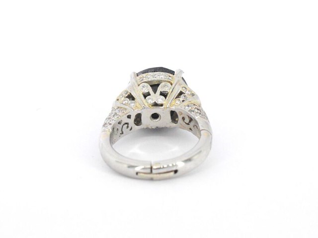 Witgouden ring met zwarte diamant 5.00 carat - afbeelding 9 van  11