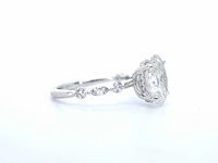 Witgouden ring ovale diamant 3.00 ct - afbeelding 2 van  11