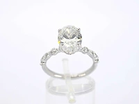 Witgouden ring ovale diamant 3.00 ct - afbeelding 9 van  11