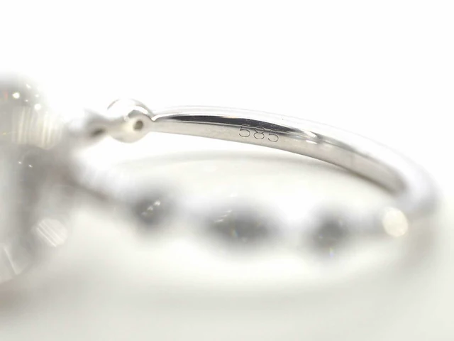 Witgouden ring ovale diamant 3.00 ct - afbeelding 10 van  11