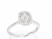 Witgouden ring ovale diamanten - afbeelding 6 van  10